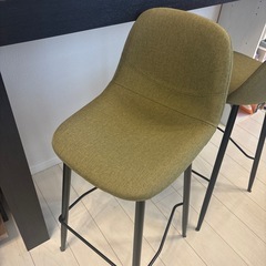 ダイニングチェア、ハイチェア(オリーブ色)の画像