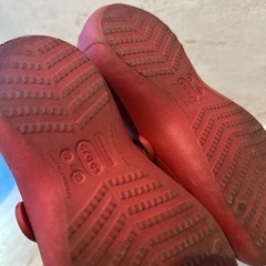 【2足】クラークスClarks★キッズシューズ本革＆クロックスcrocs★子供用サンダル赤の画像