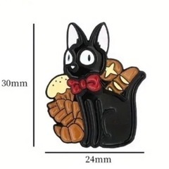 黒猫のピンバッジ①の画像