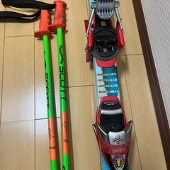 ジャンク品　スキー板　ストックの画像