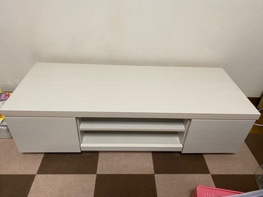 テレビ台　白　木目調　アイリスオーヤマ