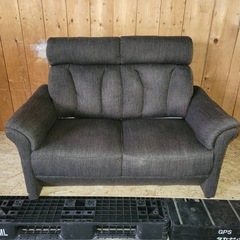 【美品】ソファ　二人掛け　シンプル　モダン　ブラウン　