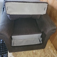 【美品】ソファ　一人掛け　シンプル　モダン　ブラウンの画像