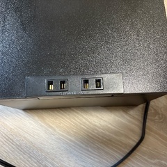 EAYHM モニター台 二段式 机上台 2口コンセント付き 木製天板54x23.5CM PCキーボード収納ラック パソコン スタンドの画像