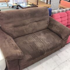 2人用ソファー　ブラウン