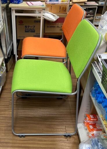 ほぼ新品ミーティング椅子2脚ｾｯﾄ￥5,000