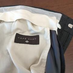 CAFE SOHO ダークグレースラックス 大きいサイズメンズ　ウール100%の画像