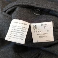CAFE SOHO ダークグレースラックス 大きいサイズメンズ　ウール100%の画像