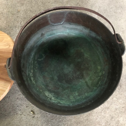 蓋付　銅鍋　約39cm 約3.8kg