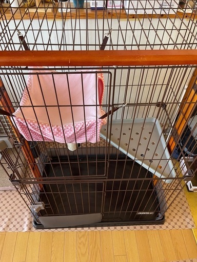 猫用ケージ2段タイプ\n