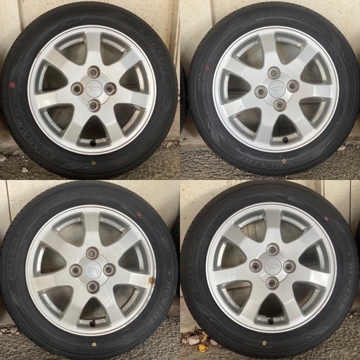【24年新車外し・軽サイズ】155/65R14 ダイハツ純正ホイール4本セット