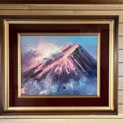 絵画　沢野秀時　「赤富士」
