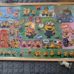ミニオン パズル 完成品 額あり 紐あり