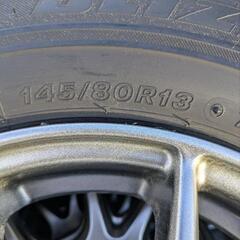 145/80R13　スタッドレスアルミセット　軽自動車用　ブリジストンVRX　セリアル3020　7分山位　安心のVRXの画像