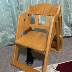 ベビーチェア 木製 折りたたみ テーブル付き 5か月~5才 の画像