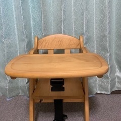 ベビーチェア 木製 折りたたみ テーブル付き 5か月~5才 の画像