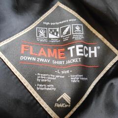 ワークマン フレイムテック洗えるフュージョンダウン2WAYシャツジャケット　Lの画像
