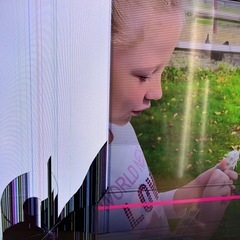 液晶割れ　フナイ40型液晶テレビ　ジャンク品の画像