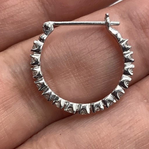 ダイヤ　フープピアス　2.2g 直径約19.4mm pt900