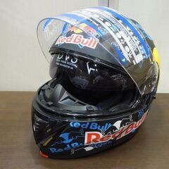 観賞用 レプリカ RedBull フルフェイス ヘルメット Mサイズ バイク オートバイ 二輪 ジェット オブジェ レッドブル 札幌市 新道東店の画像