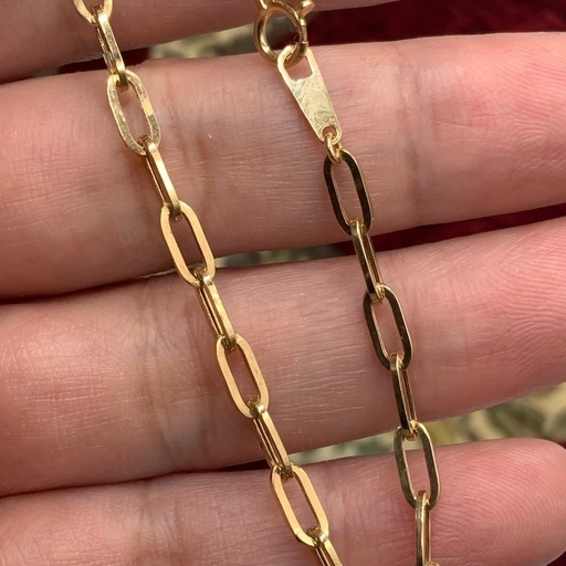 K18 クリップチェーン　ブレスレット　2.5g 約18cm