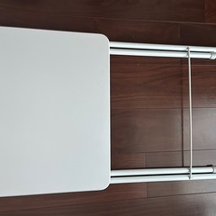 山善(YAMAZEN) テーブル ミニ 折りたたみ式 サイドテーブル 幅50×奥行48×高さ70cm ハイタイプ ナチュラル YST-5040H(NA/SG)の画像