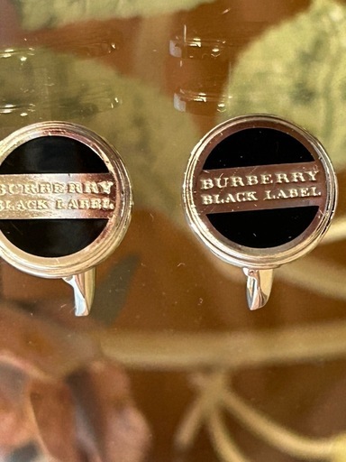 BURBERRY BLACK LABEL シルバー カフリンクス