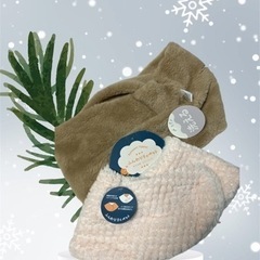 新品冷え対策ふんわりティペット& スヌード　マフラー　ベージュ2...