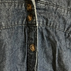 デニムロングワンピース Lサイズ マタニティにもの画像