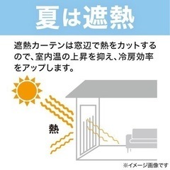 【美品ニトリ】カーテン/完全遮光/リーフ柄の画像