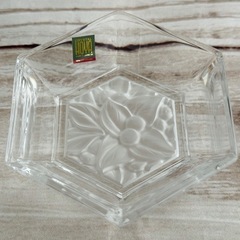 HOYA ホーヤ クリスタルガラス 新品未使用 小皿 六角皿　トレー