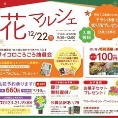 フリマ出店者募集【花マルシェ】月寒12/22