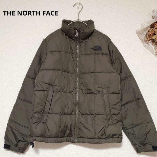 極美品 ノースフェイス レディース ダウンジャケット S カーキ