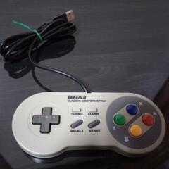 BUFFALO レトロ調 USBゲームパッド スーパーファミコン風