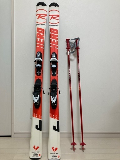 【美品】ジュニア　ロシニョールスキー板　ストック