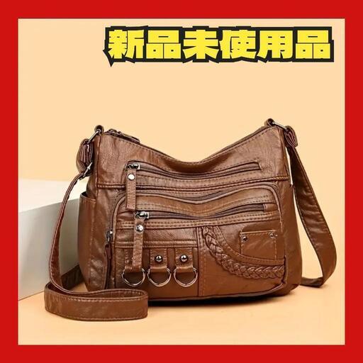 新品未使用 ブラウン ショルダーバッグ ヴィンテージスタイル 鞄 カバン