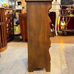 カリモク ラタン 電話台 サイドテーブル ラック 幅42cm 奥行26cm 高さ70cm ★買取帝国 志木店の画像