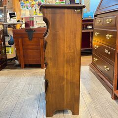 カリモク ラタン 電話台 サイドテーブル ラック 幅42cm 奥行26cm 高さ70cm ★買取帝国 志木店の画像