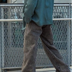 MONO-MART ワイドストレートヴィンテージ　ウォッシュ　デニムパンツの画像