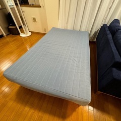 セミダブル 脚付きポケットコイルマットレス＋低反発マットの画像