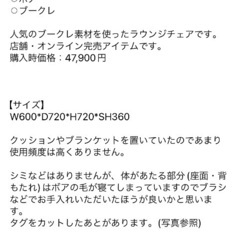 ZARA ボア　チェアの画像