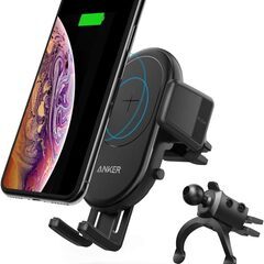 Anker PowerWave 7.5 Car Mount 車載 ワイヤレス充電器 Qi 認証 エアコン吹き出し口取り付け 360°回転 iPhone Galaxy LG その他Qi対応機器 互換対応の画像