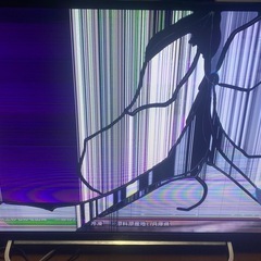 液晶割れテレビ　　画像の様に電源入りますが液晶漏れ？😂の画像