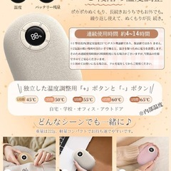 【新品未使用】① 【一台二役・業界初720°全方位発熱・5段階温度調節】充電式カイロ 12000mAh大容量 カイロ 充電式 携帯カイロ 電気カイロ モバイルバッテリー機能 コンパクト 5V/2A急速充電 便利グッズ 持ち運びやすい PSE認証済み 寒さ対策 旅行 アウトドア 出張 通勤 プレゼントの画像