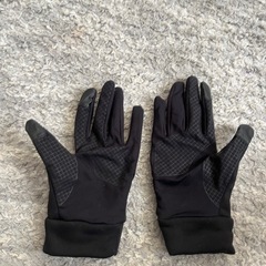 手袋　黒色系　滑り止め　スマホ対応の画像