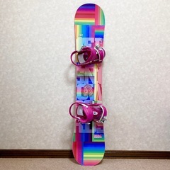 ELAN MIRROR スノーボード　142cm　ピンクバインデ...