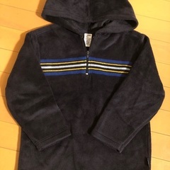 子供服　フリースパーカー　チェックシャツの画像