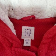 baby GAP 赤い くま耳 フード付きコート 80cmの画像