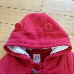 baby GAP 赤い くま耳 フード付きコート 80cmの画像
