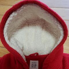 baby GAP 赤い くま耳 フード付きコート 80cmの画像